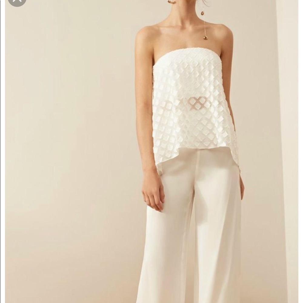 C/meo bustier chiffon top